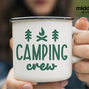 Camping svg, camping equipo svg, camper svg png, camisa de camping, png dxf eps ai svg, taza de camping, camping cricut, silueta, para vasos,