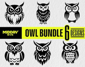 Niedliche Eule SVG Bundle, Cricut & Silhouette Schnitt Dateien (Digitaler Download)