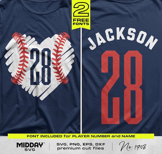 Baseball Svg Png Scribble Heart with the fonts for Player Number and Name