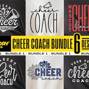 Cheer Coach Svg Bundle, Cheer Coach Bundle Png, Cheer Team Svg, Customizable, Svg for Tumbler, Svg for Cricut, Svg for Shirt, Sublimation