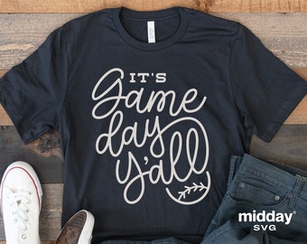 Game Day Y'all Baseball SVG, Cricut & Silhouette Cut Files
