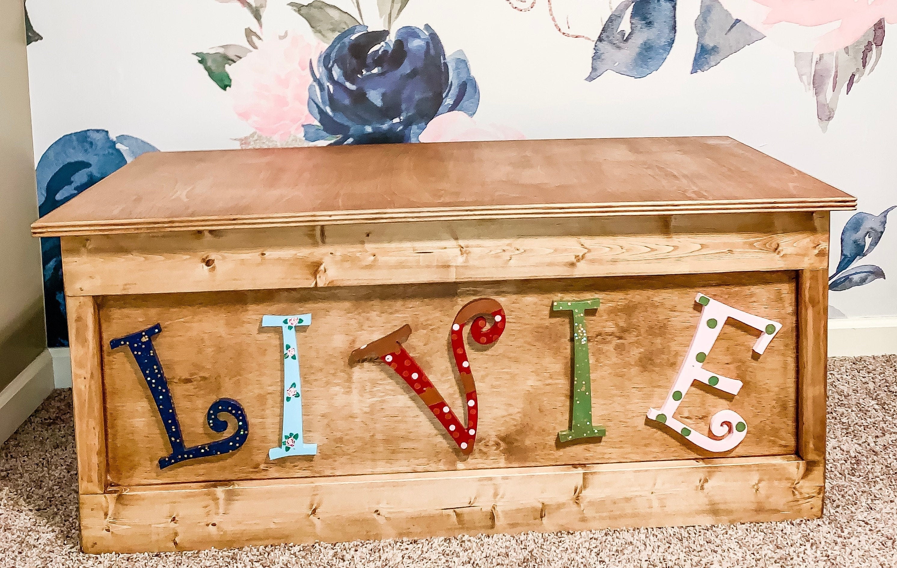 Custom Real Wood Toy Boxes Etsy