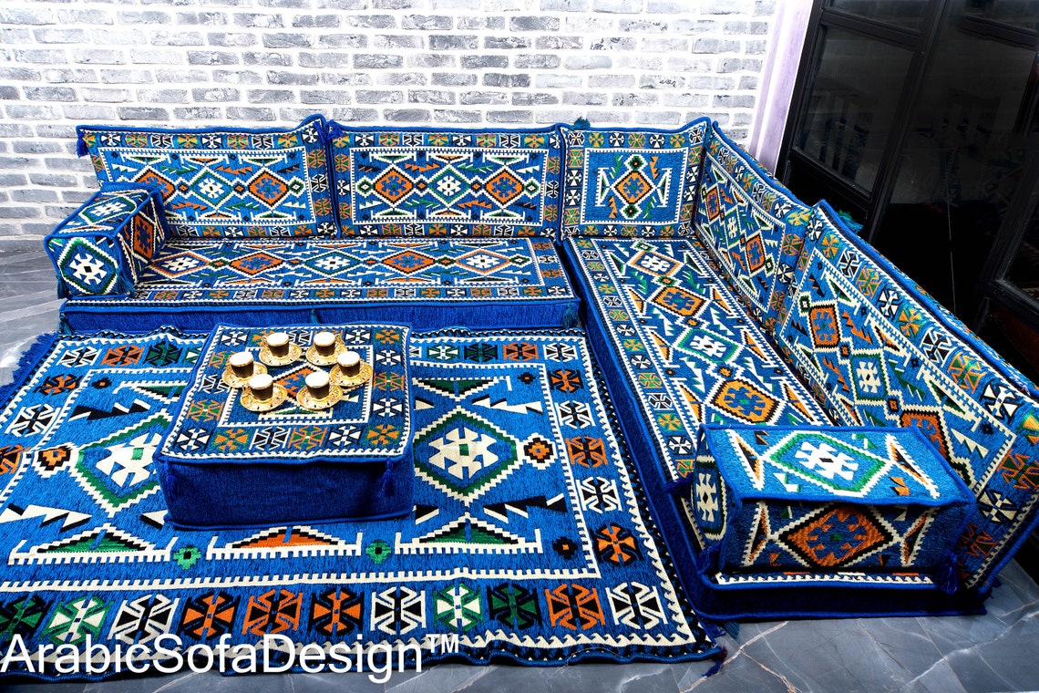 L Style Arabic Sofa Floor Seating Set Traditional Design Etsy