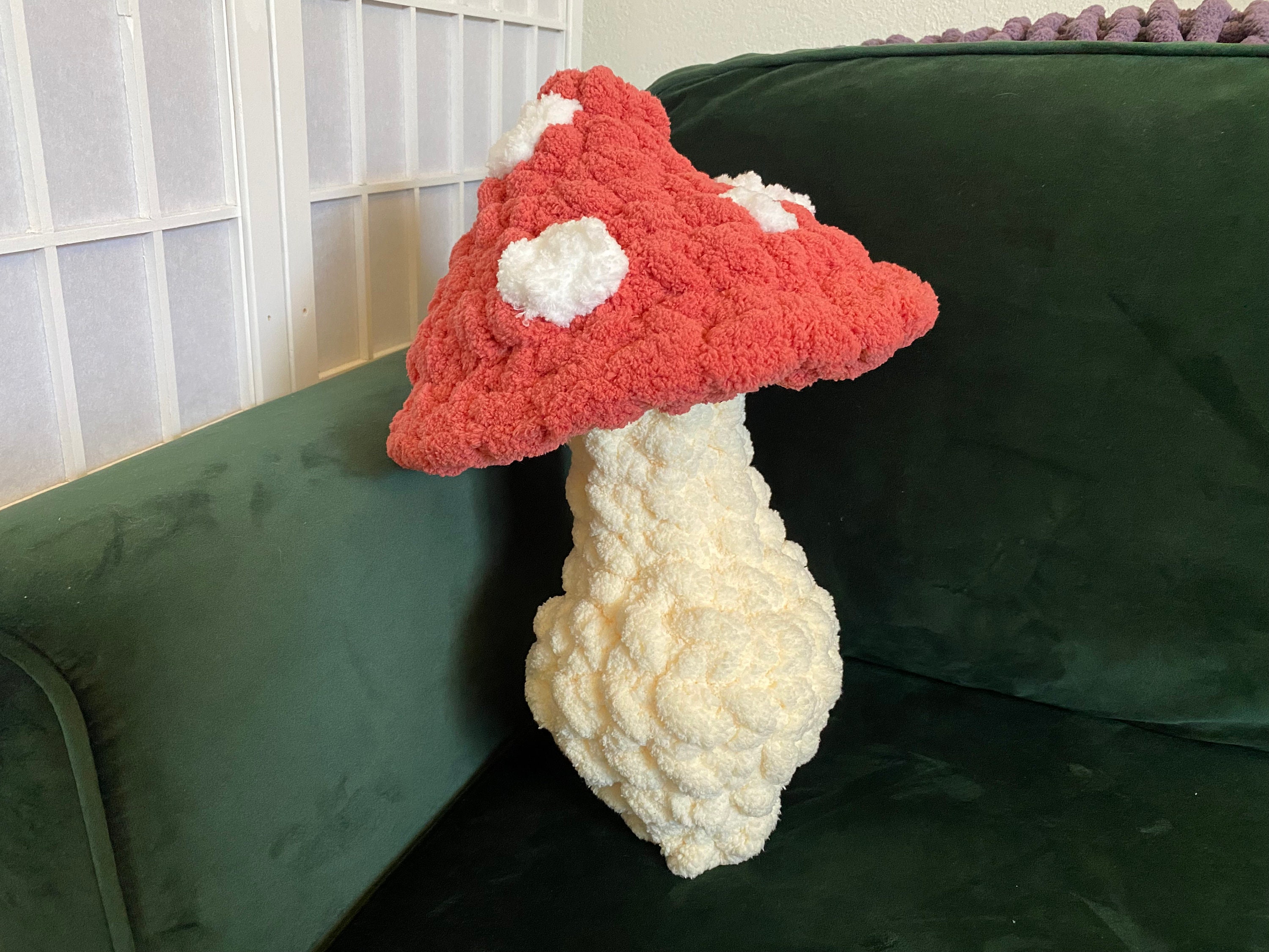 MINI Emotional Support Mushroom Boy, Crochet Cute Snuggly Mushroom Boy