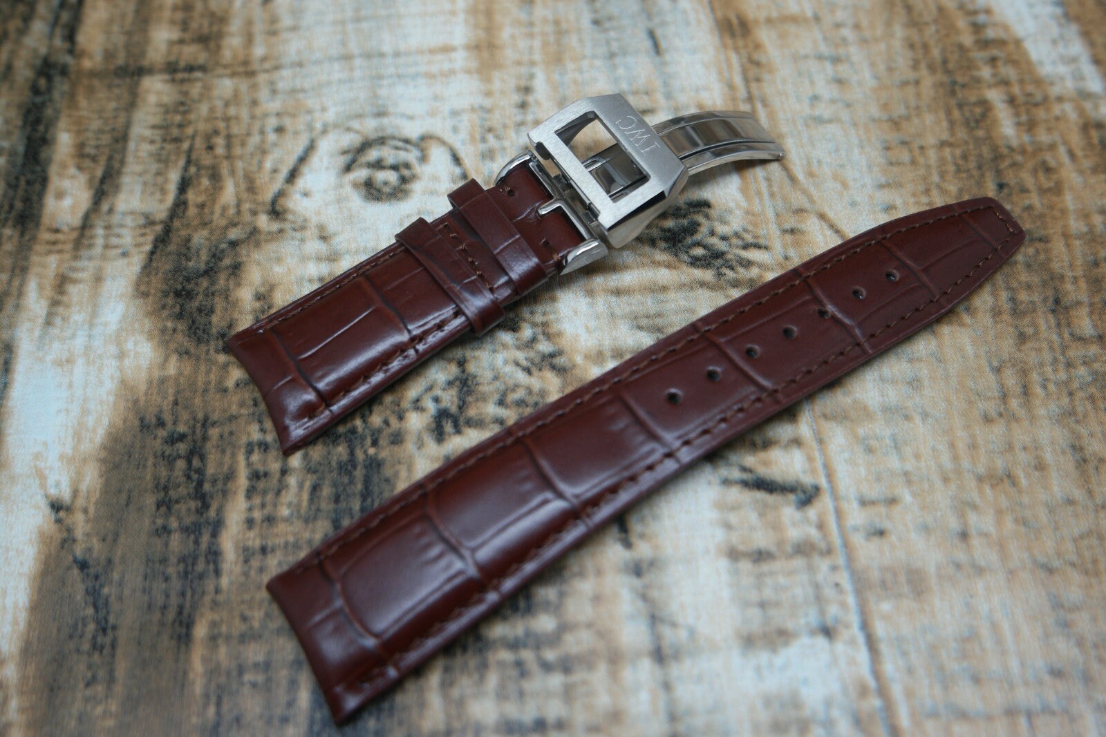 IWC 20MM/22MM Brown Genuine Leather Band/Strap with IWC Clasp Etsy