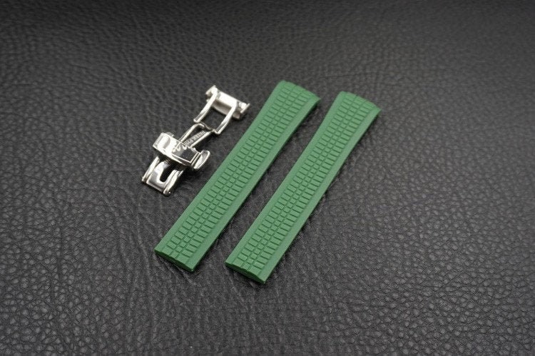 patek philippe nautilus green rubber strap