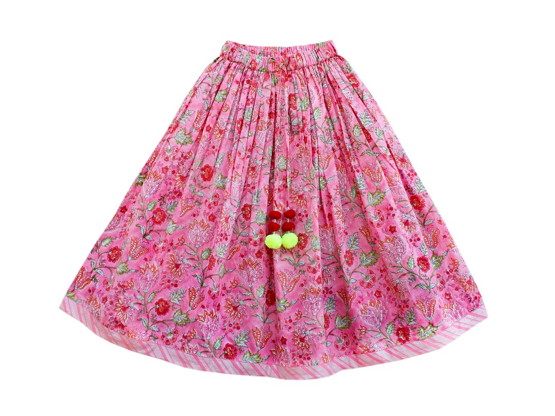 Kids Girls Beautiful Skirt Comfortable Pure Cotton Floral Etsy