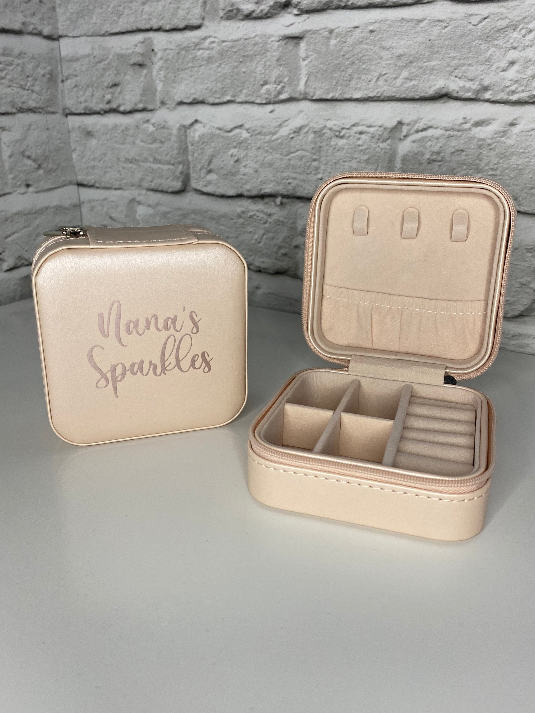 travel personalised jewellery box