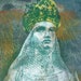 Alice reviewed Our Lady of Knock, mixed media on paper, 7 x 5 inch, mounted 10 x 8 inch