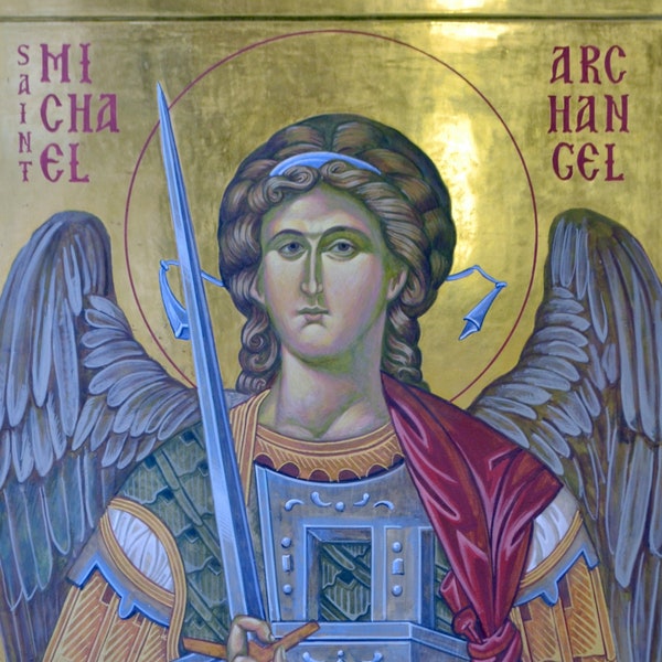 St. Michael Icon and Prayer l A7 Prayer Card