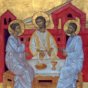 Ehesegen Gebet | A7 Gebetskarte | Das Abendmahl zu Emmaus