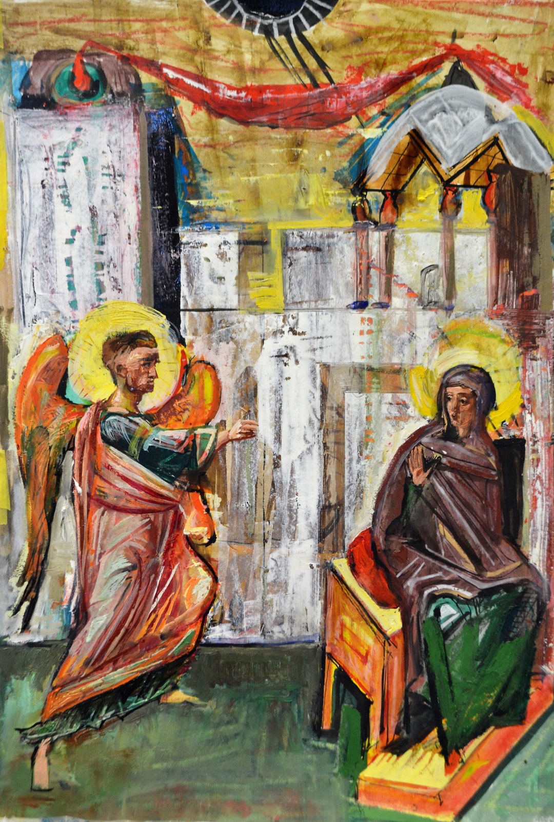 The Angelus | A7 Prayer Card | the Annunciation Icon - Etsy