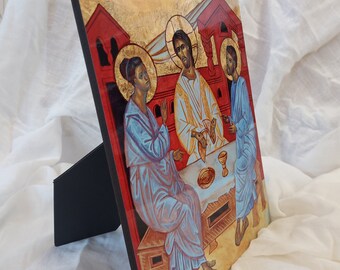 Married Couple at Emmaus | 25 x 20 cm | Wood panel | Gloss finish | Free standing