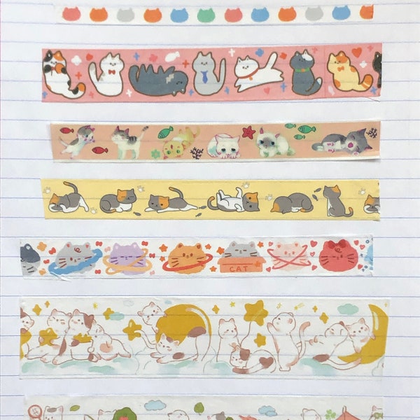 Cat washi tape samples