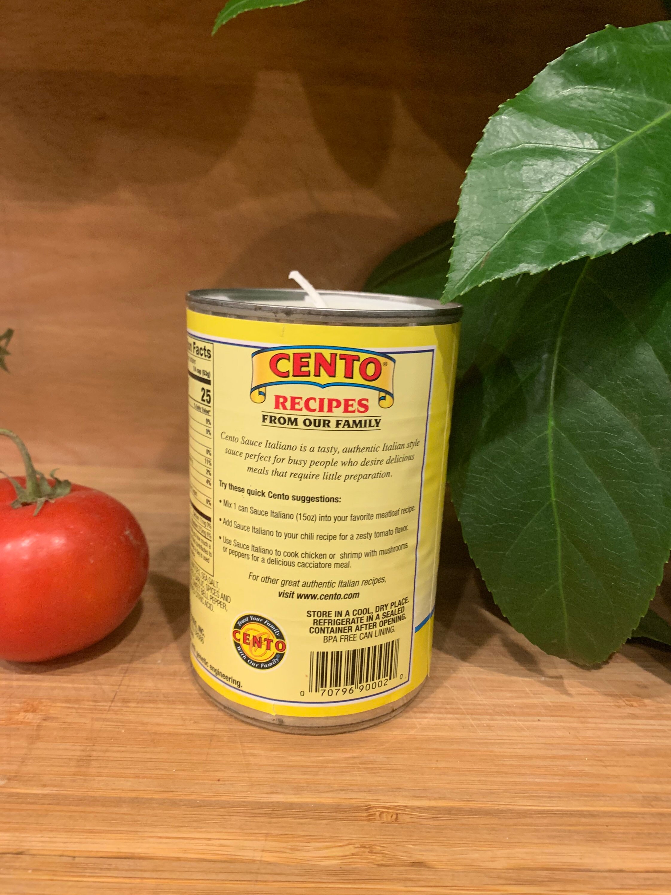 Sun ripened tomato Cento Tomato Sauce Can Soy Candle Etsy