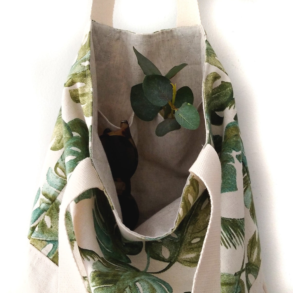 Shopper tote bag Cute tote bag Cotton canvas tote bag Etsy