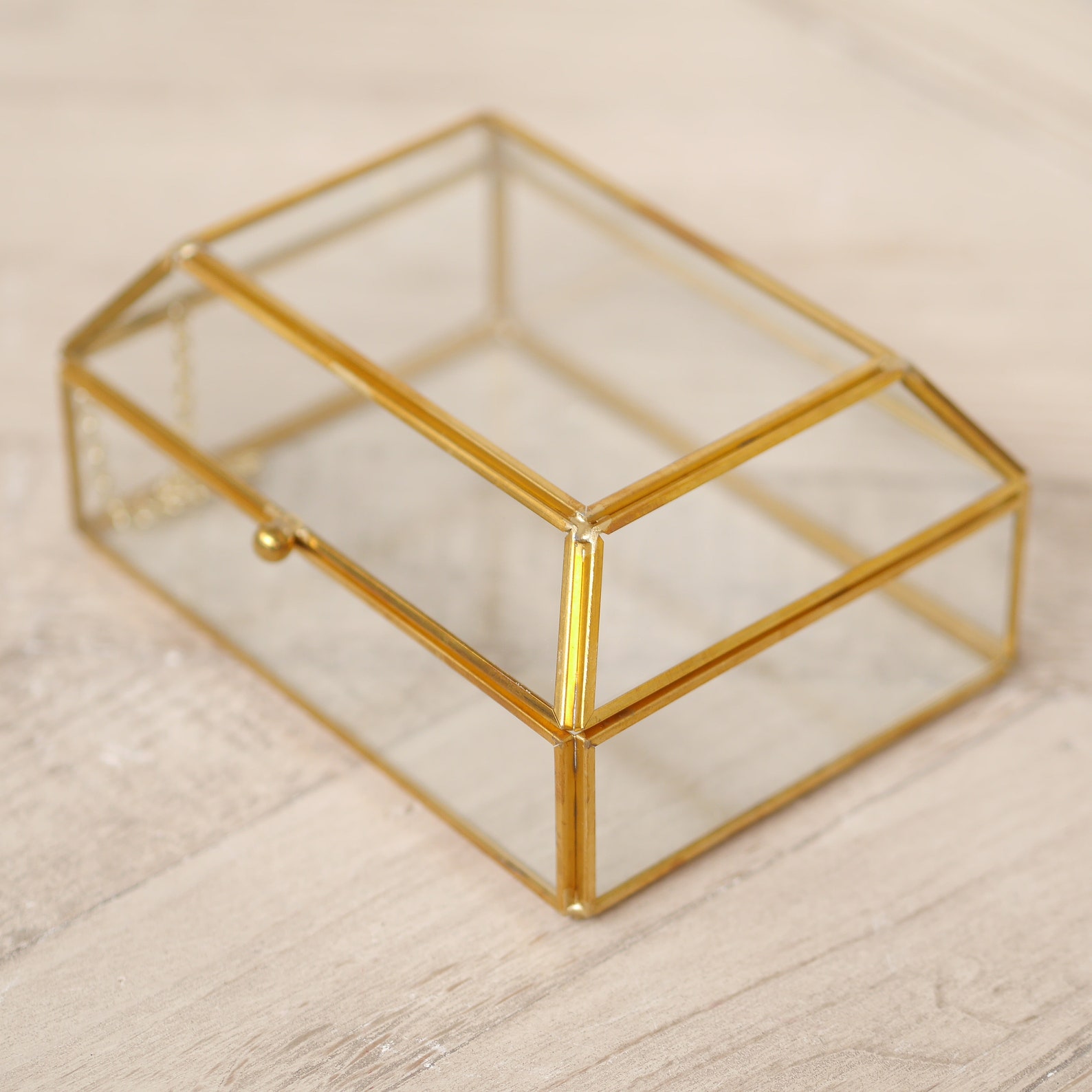 DECOR NEW Box Gold Glass Box Jewelry Box D.N.004.010.000.18 Etsy