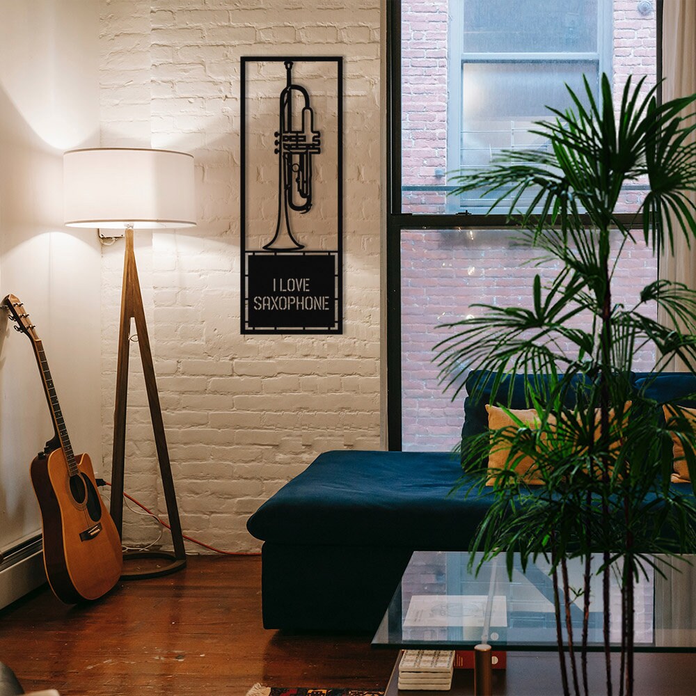 Saxophone Themed Wall Decor 276x98 inches I love Music Etsy