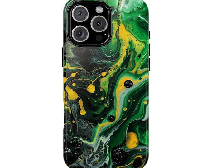 Jade Lemon Hydro Dip Green Yellow Liquid Phone Case: iPhone, Galaxy, Pixel - Lifetime Warranty