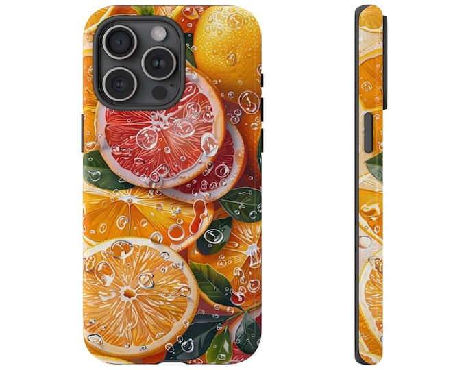 Citrus Splash Lemon Grapefruit Orange Slices Phone Case: iPhone, Galaxy, Pixel - Lifetime Warranty