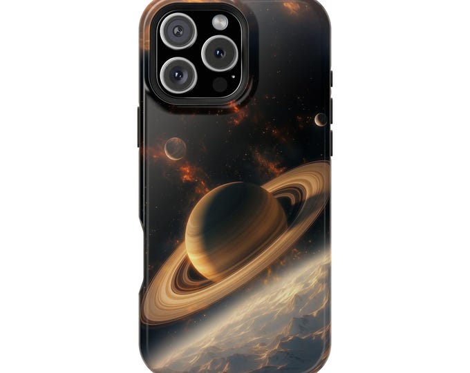 Saturn Planet Moon Surface Phone Case: iPhone, Samsung Galaxy, Pixel - Lifetime Warranty