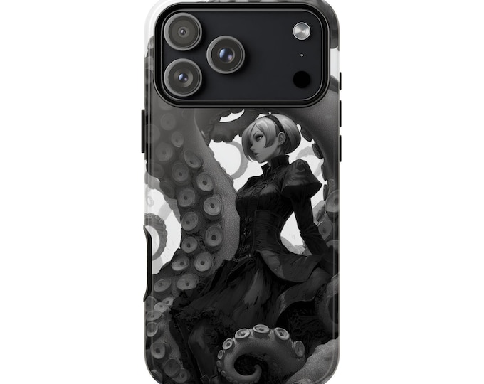 Gothic Anime Girl Octopus Tentacles Phone Case: iPhone, Galaxy, Pixel - Lifetime Warranty