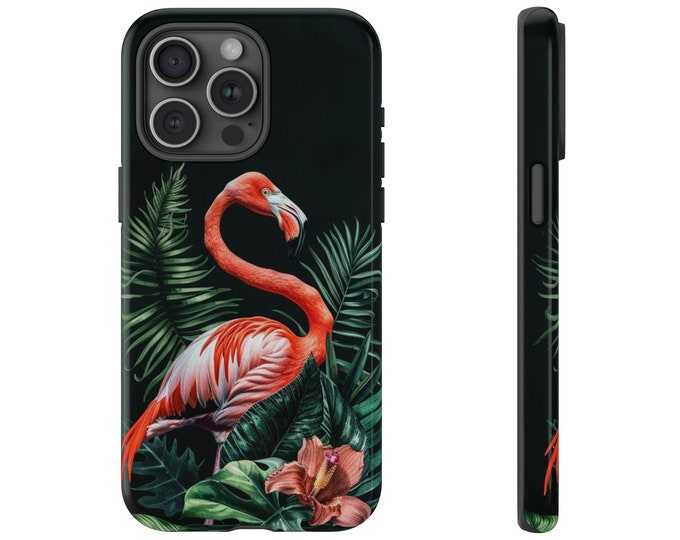 Flamingo Bloom Jungle Paradise Phone Case: iPhone, Galaxy, Pixel - Lifetime Warranty
