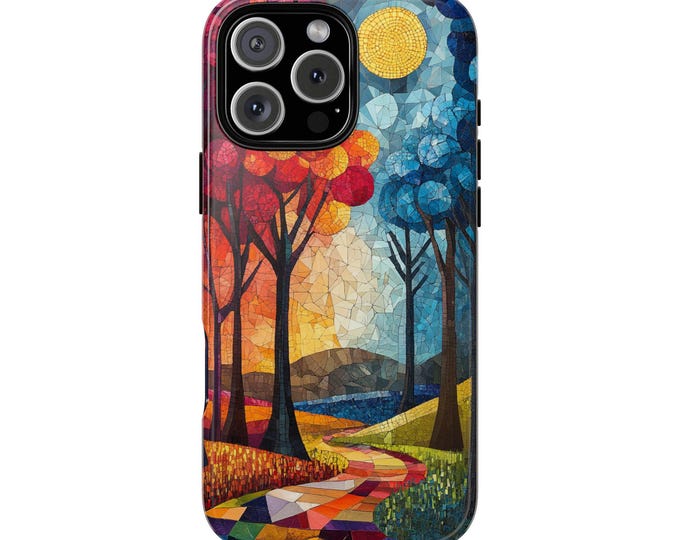 Klimt Forest Mosaic Colorful Trees Phone Case: iPhone, Galaxy, Pixel - Lifetime Warranty