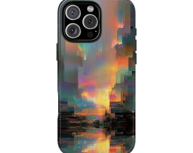 Glitch Painting Abstract Particle Art Phone Case: iPhone, Galaxy, Pixel - Lifetime Warranty