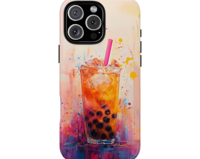 Boba Tea Abstract Iced Thai Drink Phone Case: iPhone, Galaxy, Pixel - Lifetime Warranty