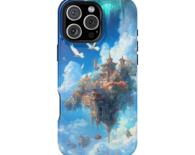 Ancient Sky Temple City Clouds Phone Case: iPhone, Galaxy, Pixel - Lifetime Warranty