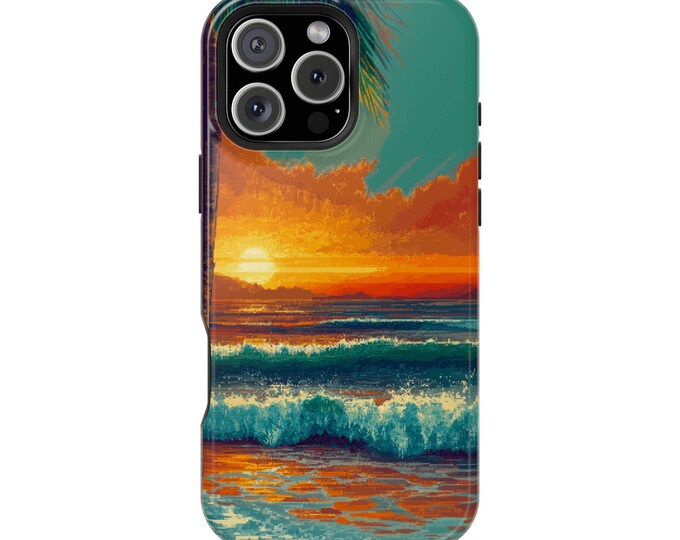 Sunset Beach Peaceful Waves Phone Case: iPhone, Galaxy, Pixel - Magsafe Compatible