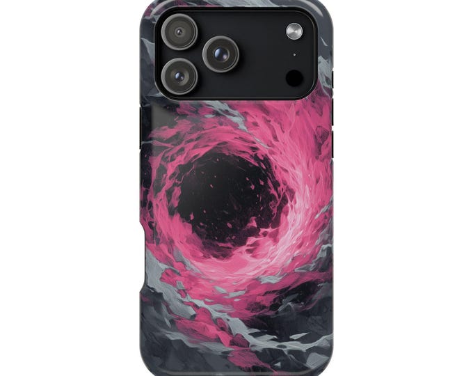 Ebru Pink Whirlpool Vortex Abstract Phone Case: iPhone, Galaxy, Pixel - Lifetime Warranty