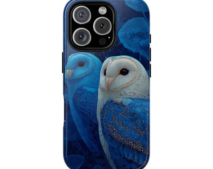 Celestial Owls Blue Night Phone Case: iPhone, Galaxy, Pixel - Lifetime Warranty