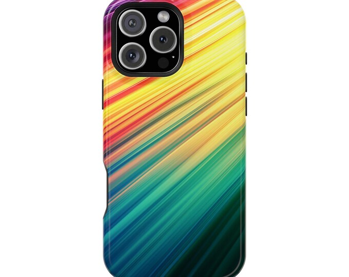 Radiant Colorful Prism Teal Green Yellow Phone Case: iPhone, Galaxy, Pixel - Lifetime Warranty