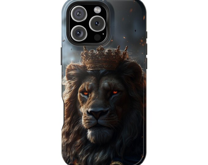 Majestic Crowned Lion King of Kings Phone Case: iPhone, Galaxy, Pixel - Lifetime Warranty