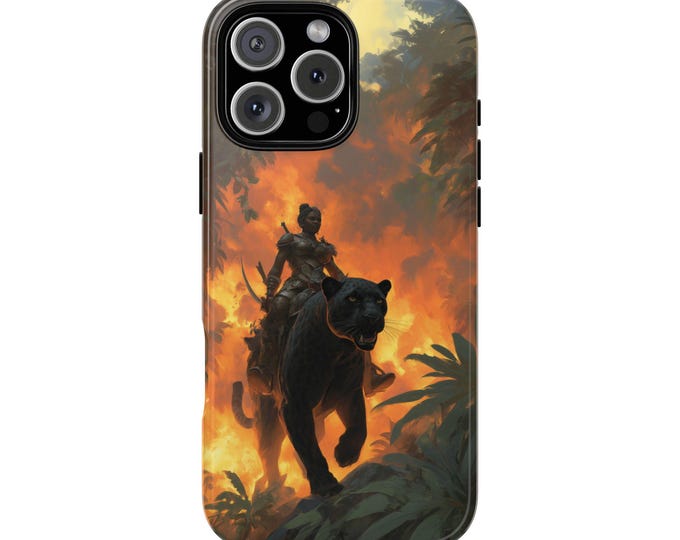 Black Warrior Queen Panther Phone Case: iPhone, Galaxy, Pixel - Lifetime Warranty