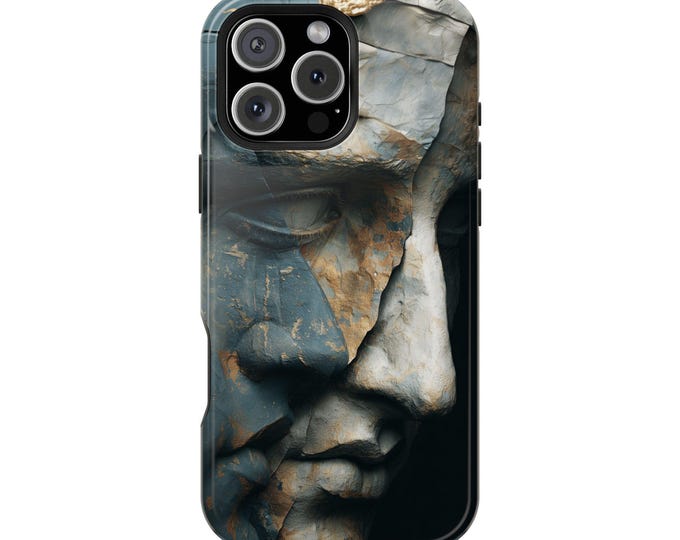 Surreal Human Dali Face Statue Phone Case: iPhone, Galaxy, Pixel - Lifetime Warranty