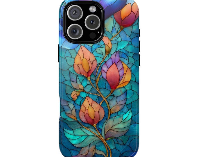 Flower Vines Art Nouveau Glass Phone Case: iPhone, Galaxy, Pixel - Lifetime Warranty