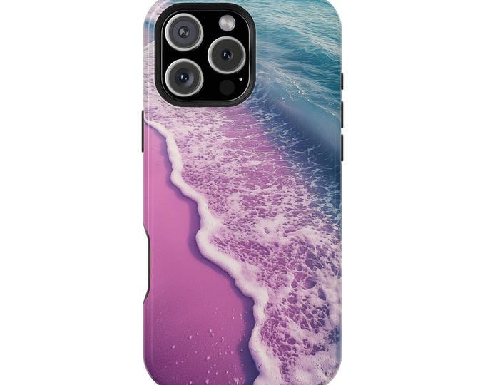 Vibrant Purple Blue Ocean Waves Phone Case: iPhone, Galaxy, Pixel - Lifetime Warranty