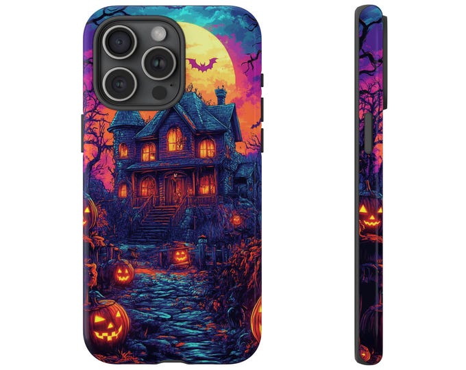 Haunted House Spooky Halloween Phone Case: iPhone, Galaxy, Pixel - Magsafe Wireless Charging