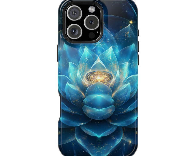 Bright Blue Mystic Lotus Flower Phone Case for iPhone | Samsung Galaxy | Google Pixel