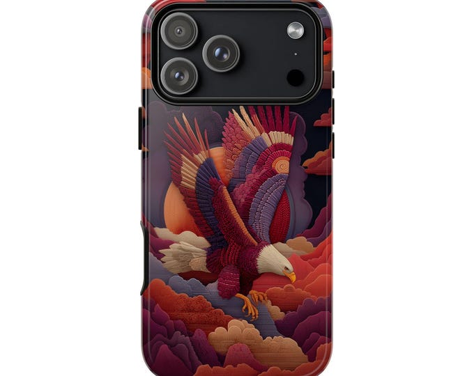 Tribal Soaring Eagle Native American Phone Case: iPhone, Galaxy, Pixel - Lifetime Warranty