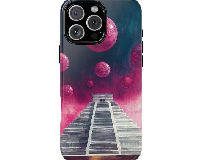 Mysteries of Kukulkan Mayan Pyramid Planet Phone Case: iPhone, Galaxy, Pixel - Lifetime Warranty