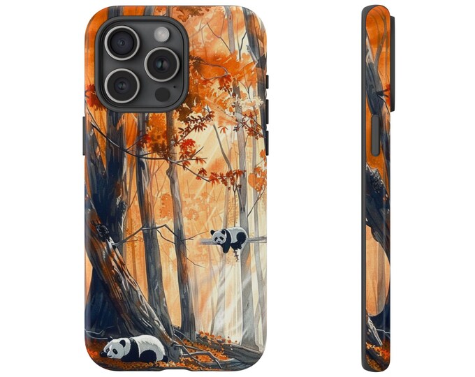 Panda Bear Peaceful Forest Phone Case: iPhone, Galaxy, Pixel - Lifetime Warranty