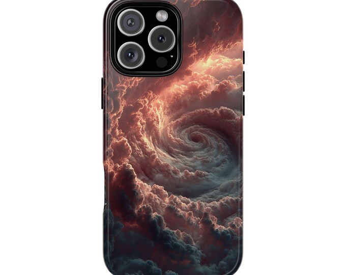 Hurricane Spiral Cloud Glowing Colors Phone Case: iPhone, Galaxy, Pixel - Lifetime Warranty