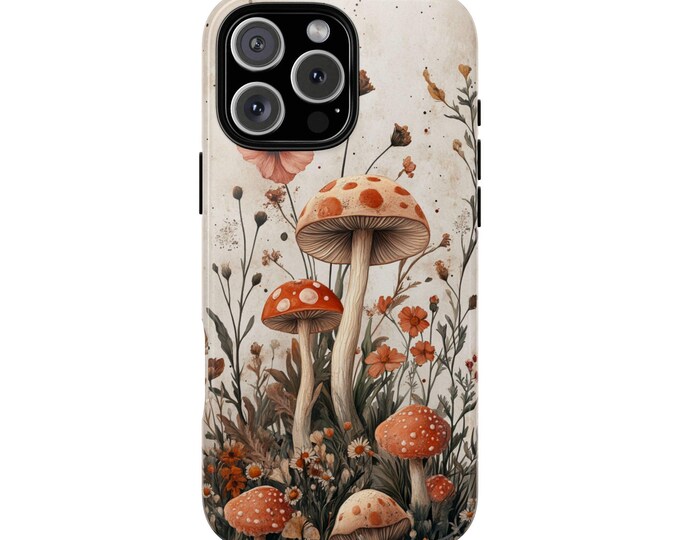 Cottagecore Mushroom Flower Vintage Red Toadstool Phone Case: iPhone, Samsung Galaxy, Google Pixel