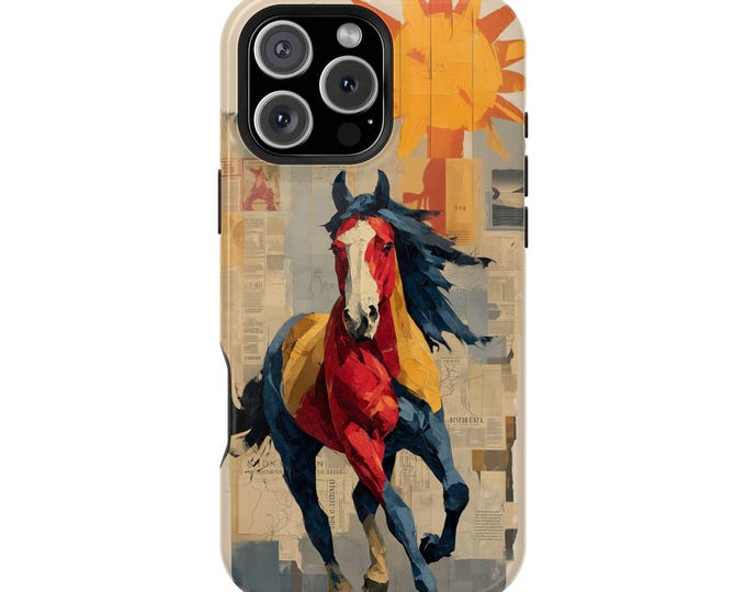Paper Mache Horse Vintage Artistic Stallion Phone Case: iPhone, Galaxy, Pixel - Lifetime Warranty