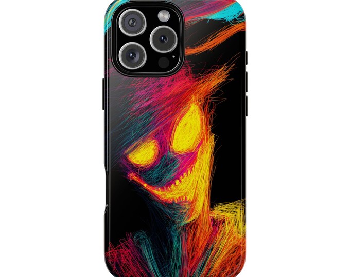 Neon Fiend Nightmare Scribble Sketch Phone Case: Tough Cover for iPhone (MagSafe Compatible), Samsung Galaxy, Pixel