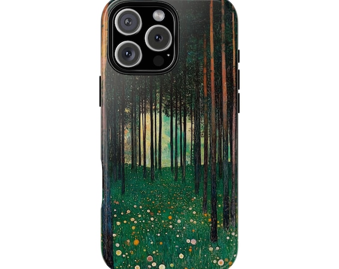 Green Woods Gustav Klimt Forest Style Artwork Nature - Phone Case for iPhone | Samsung Galaxy | Pixel